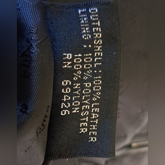 Womens Black Leather Jacket size large - Picture 8 of 8